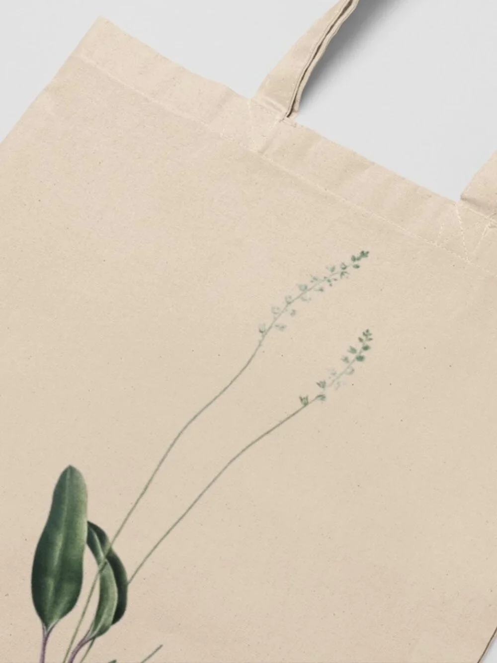 Lance-Leaved Eriospermum Vintage Floral Print Graphic Canvas Tote Bag